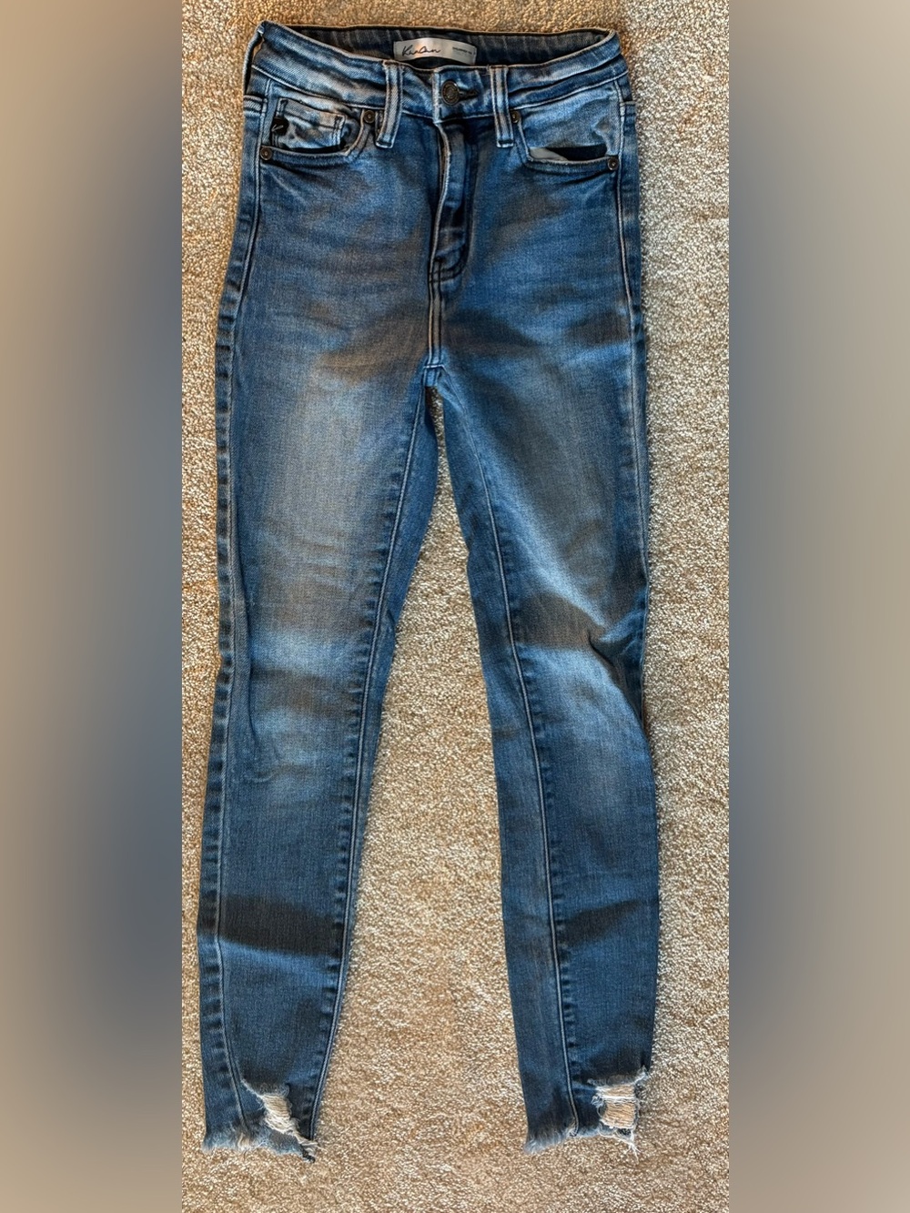 Kancan Skinny Jeans in Medium Blue Wash Size 23